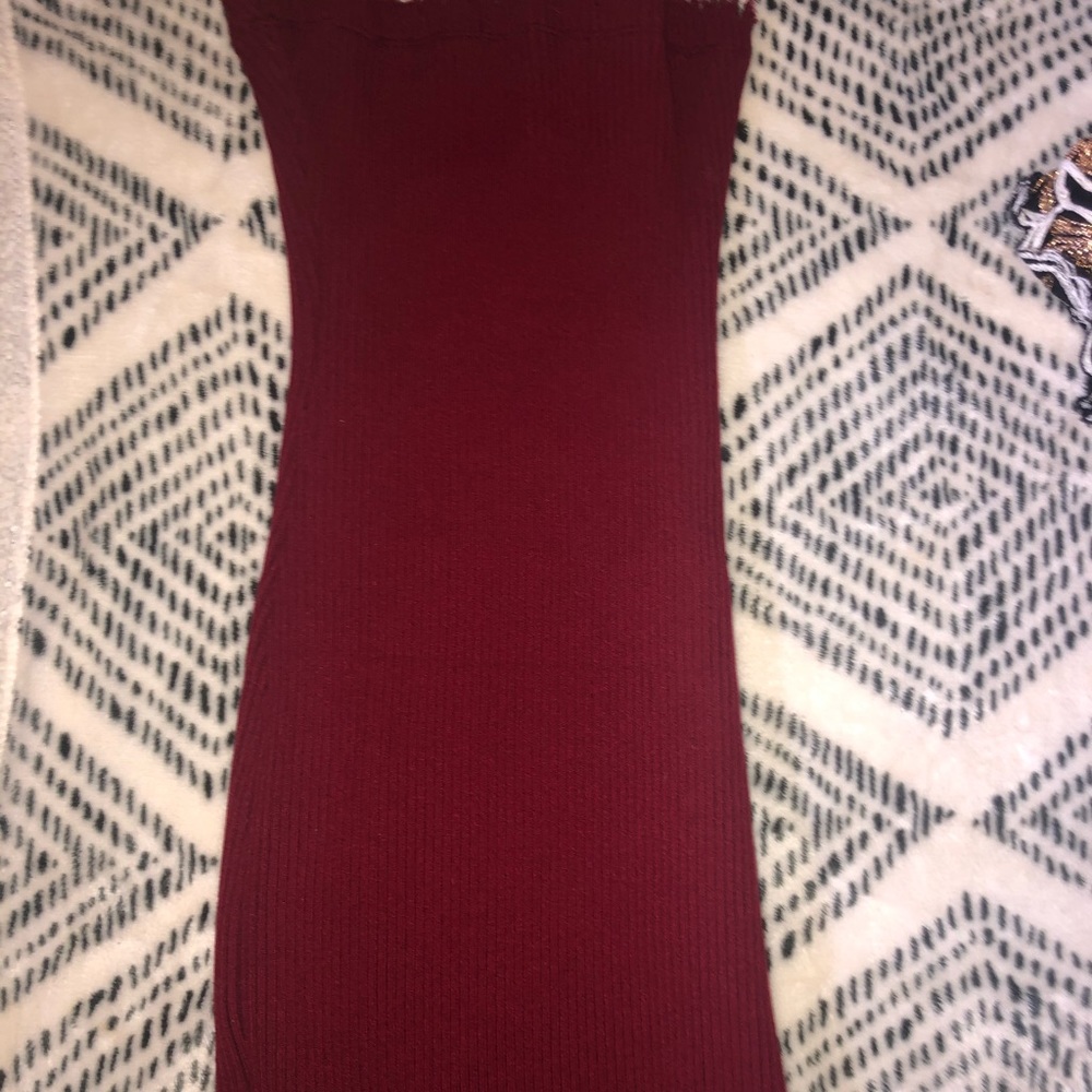 Strapless body con dress